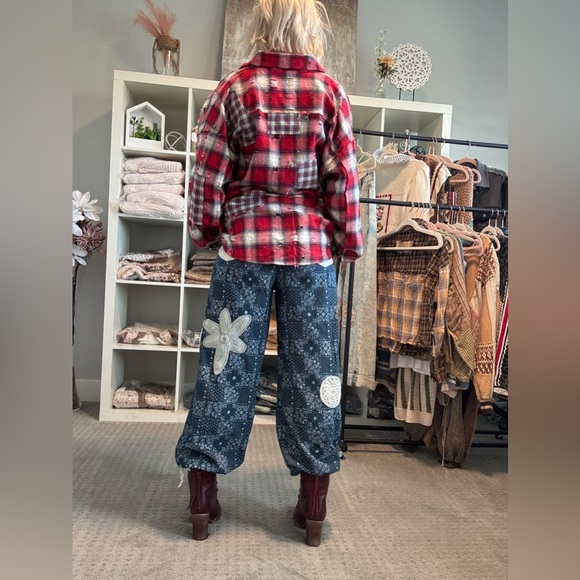 Women’s POL Patchwork denim joggers - Picture 6 of 6